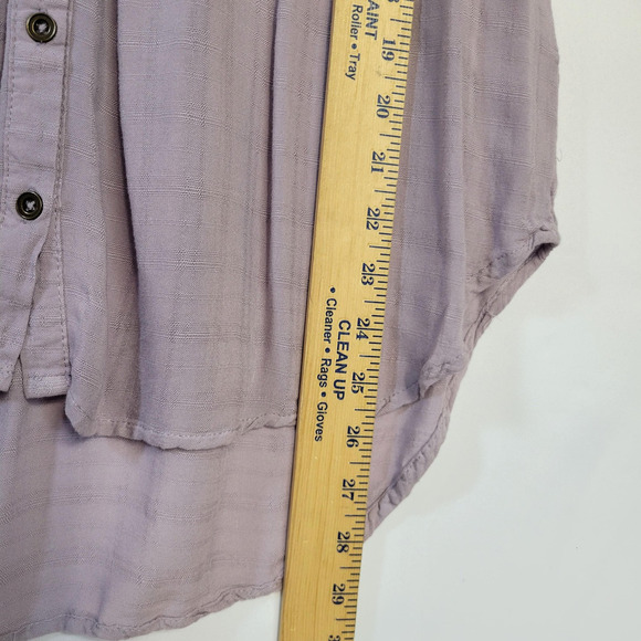 Knox Rose Shirt Womens Medium Purple Sleeveless Button Front Smocked - Picture 8 of 11